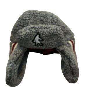 Gray Fuzzy Trapper Hat